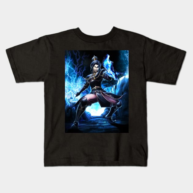 Blue fire queen Kids T-Shirt by mcashe_art